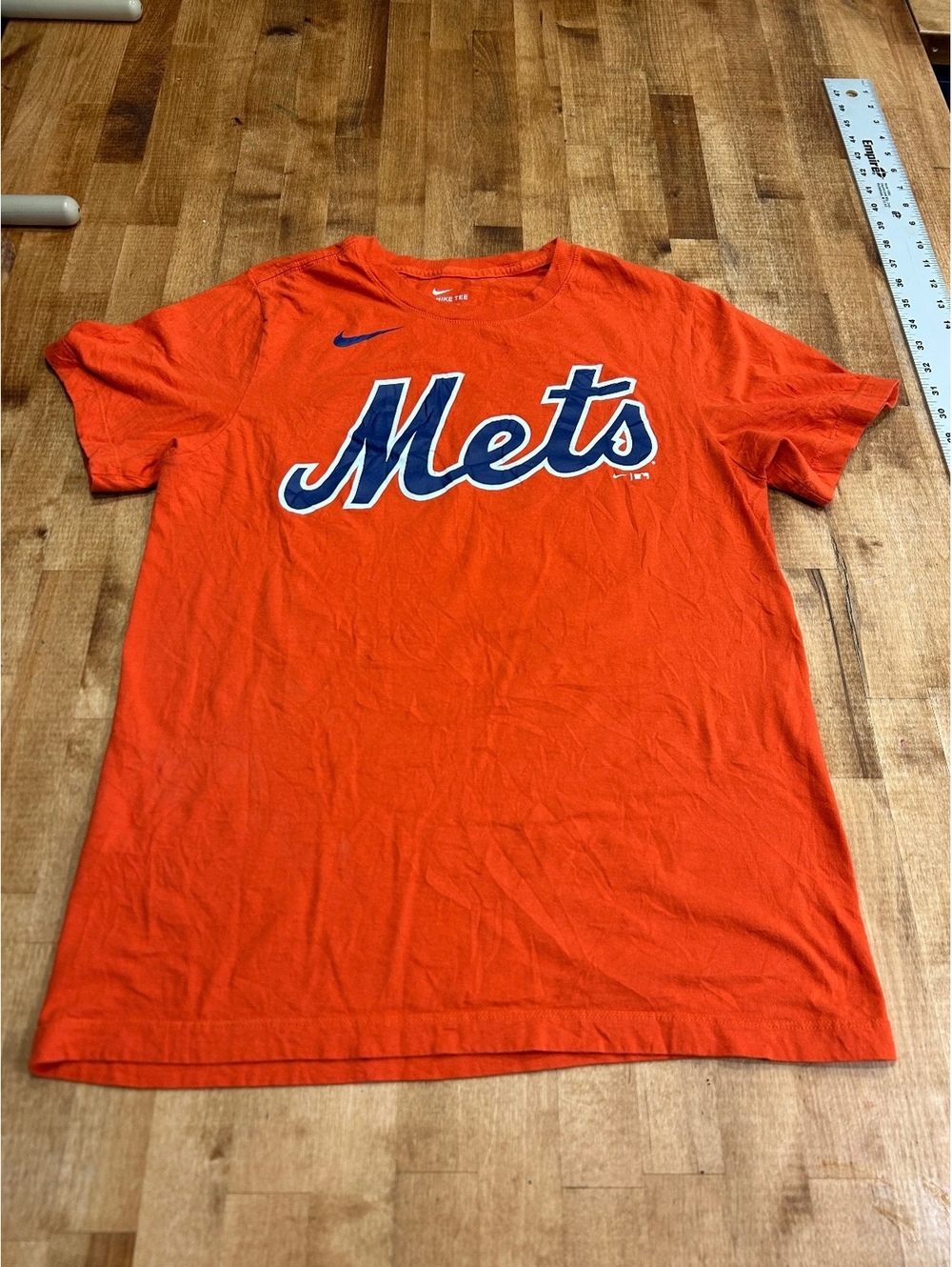 Nike NY Mets MLB DeGrom #48 Orange T-Shirt Size Small